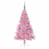 Árbol de Navidad Artificial Preiluminado Rosa 150 cm PVC 4