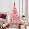 Árbol de Navidad Artificial Preiluminado Rosa 150 cm PVC 1