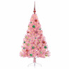 Árbol de Navidad Artificial Preiluminado Rosa 150 cm PVC 3
