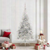 Árbol de Navidad Artificial Preiluminado Plateado 210 cm PET 1