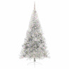 Árbol de Navidad Artificial Preiluminado Plateado 210 cm PET 3