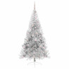 Árbol de Navidad Artificial Preiluminado Plateado 210 cm PET 4