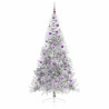 Árbol de Navidad Artificial Preiluminado Plateado 210 cm PET 4