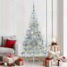 Árbol de Navidad Artificial Preiluminado Plateado 210 cm PET 1