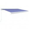 Toldo manual com caixa 400x300 cm azul e branco 1