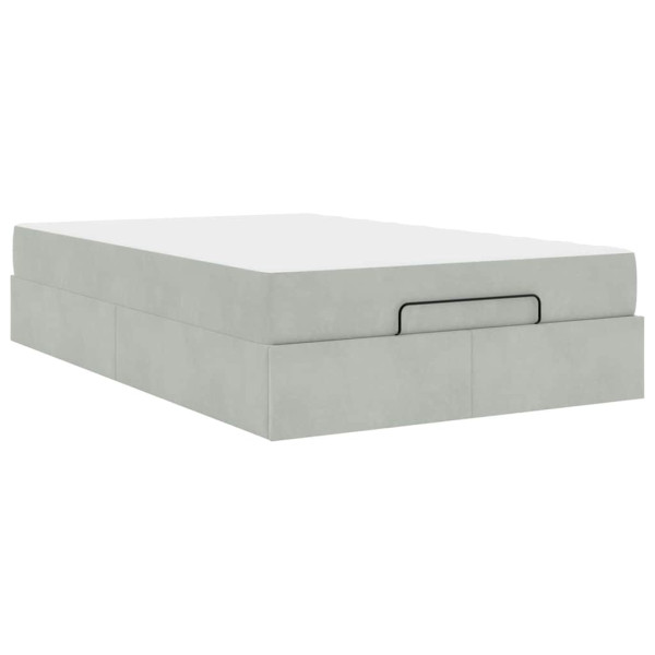 Estructura de cama Gris claro 120 x 190 cm Terciopelo M 2