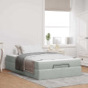 Estructura de cama Gris claro 140 x 190 cm Terciopelo 1