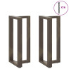 Patas para mesa de bar en forma de T (2 unidades). color negro. 40 x 35 x (90-91) cm. acero 2