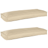Juego de cojines de paleta 2 pcs Beige 100 x 40 x 8 cm 1