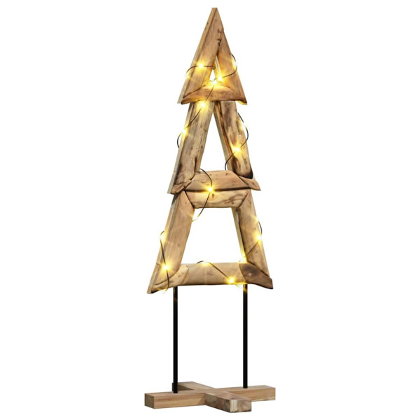 Árbol de Navidad Marrón 120 cm Madera de teca maciza M 3