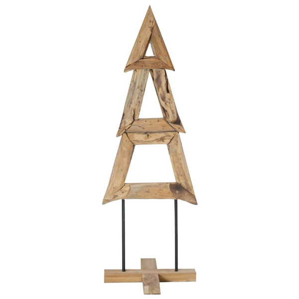 Árbol de Navidad Marrón 120 cm Madera de teca maciza M 5