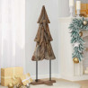 Árbol de Navidad Marrón 120 cm Madera de teca maciza 3