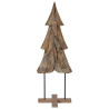Árbol de Navidad Marrón 120 cm Madera de teca maciza 4