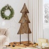 Árbol de Navidad Marrón 150 cm Madera de teca maciza 1