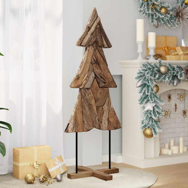 Árbol de Navidad Marrón 150 cm Madera de teca maciza M 3