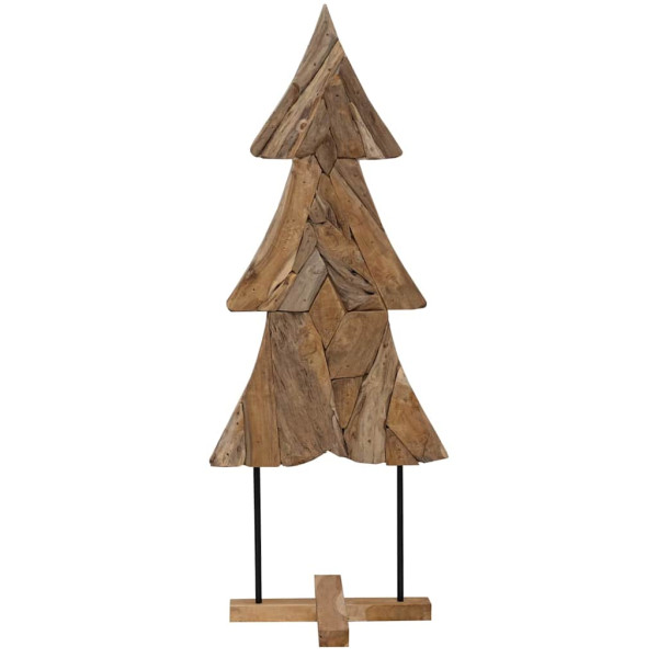 Árbol de Navidad Marrón 150 cm Madera de teca maciza M 5
