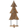 Árbol de Navidad Marrón 150 cm Madera de teca maciza 5