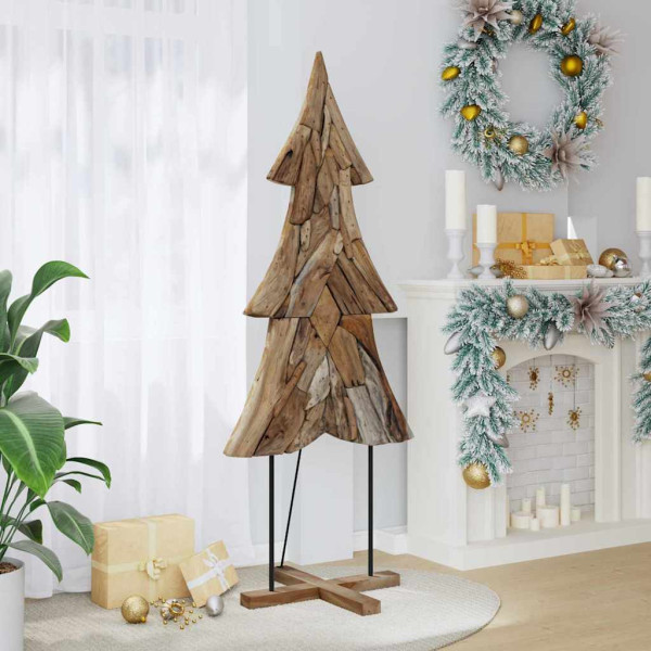 Árbol de Navidad Marrón 180 cm Madera de teca maciza M 3