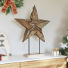 Estrella de Navidad Marrón 60 x 5 x 75 cm Madera de teca maciza 3