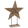 Estrella de Navidad Marrón 60 x 5 x 75 cm Madera de teca maciza 5