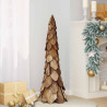 Árbol de Navidad Marrón 110 cm Madera de teca maciza 3