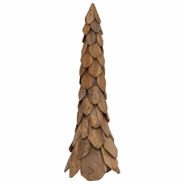 Árbol de Navidad Marrón 110 cm Madera de teca maciza M 4
