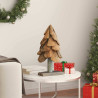 Árbol de Navidad con soporte Marrón 60 cm Madera de teca maciza 3