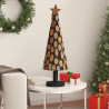 Árbol de Navidad con soporte Marrón 90 cm Madera de teca maciza 3