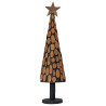 Árbol de Navidad Marrón 120 cm Madera de teca maciza 4