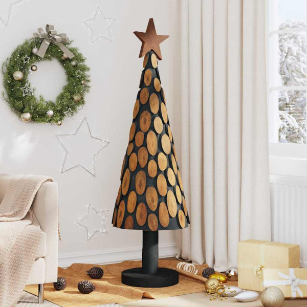 Árbol de Navidad Marrón 150 cm Madera de teca maciza D