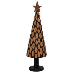 Árbol de Navidad Marrón 150 cm Madera de teca maciza H