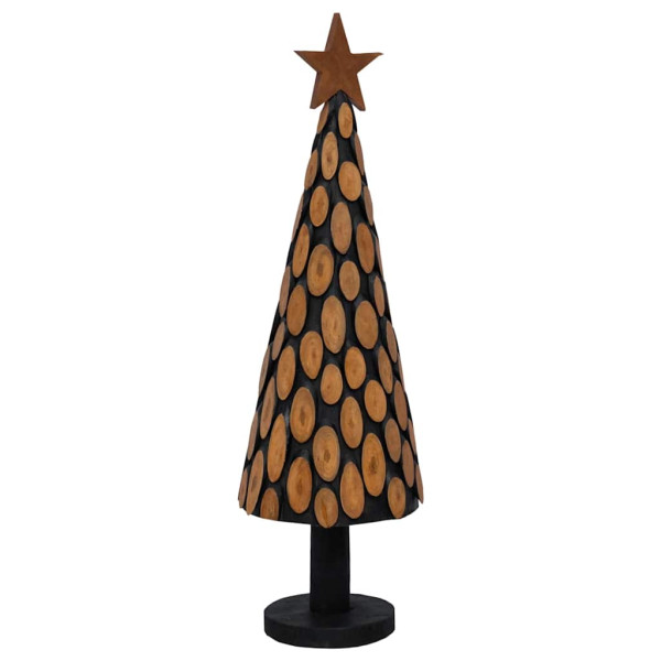 Árbol de Navidad Marrón 150 cm Madera de teca maciza M 2