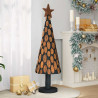 Árbol de Navidad Marrón 150 cm Madera de teca maciza 3