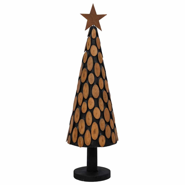 Árbol de Navidad Marrón 150 cm Madera de teca maciza M 5