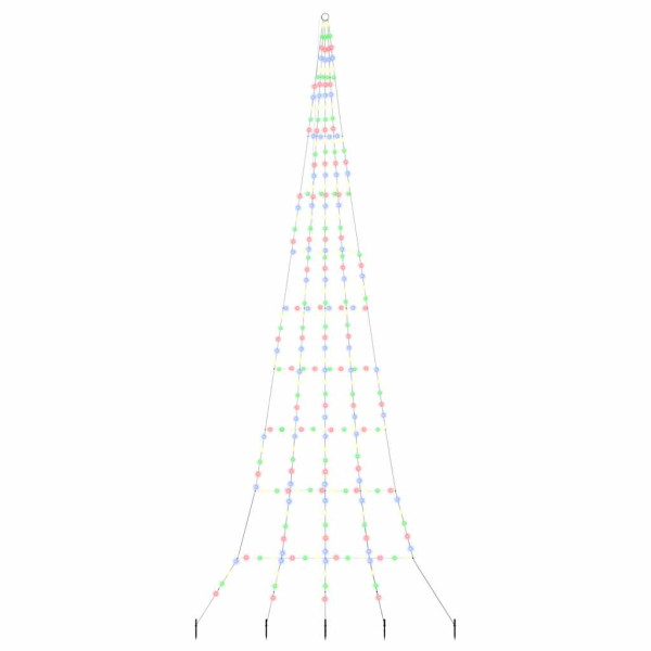 Árbol de Navidad LED con 276 LED Multicolor 511 cm Metal M 2