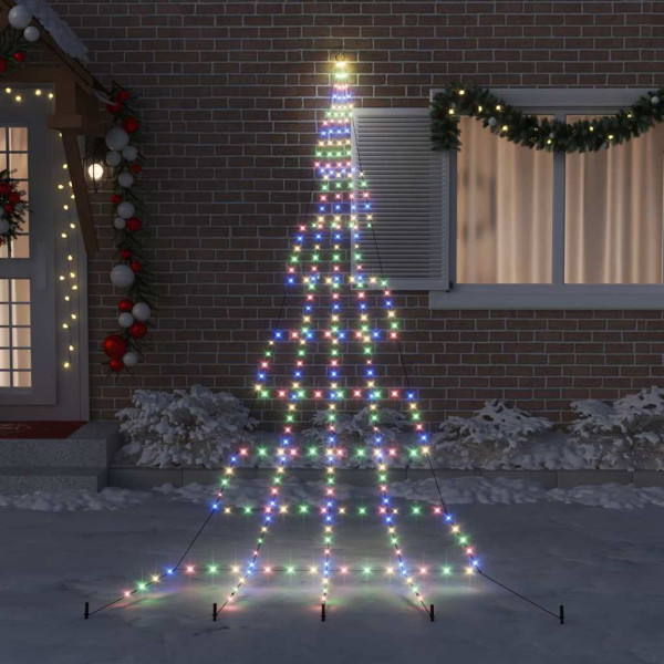 Árbol de Navidad LED con 276 LED Multicolor 511 cm Metal M 3