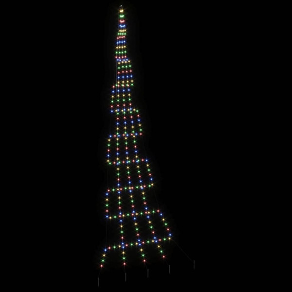 Árbol de Navidad LED con 276 LED Multicolor 511 cm Metal M 4