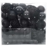 Juego de Esferas de Navidad con 300 LED 120 pcs Negro Plástico 3