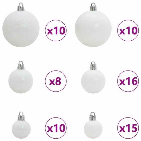 Juego de Esferas de Navidad con 300 LED 120 pcs Plástico M 4