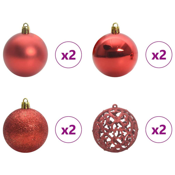 Juego de Esferas de Navidad 61 pcs Multicolor Plástico M 4