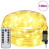 Luz de cuerda con 2400 LED Cálido 100 m PVC 3