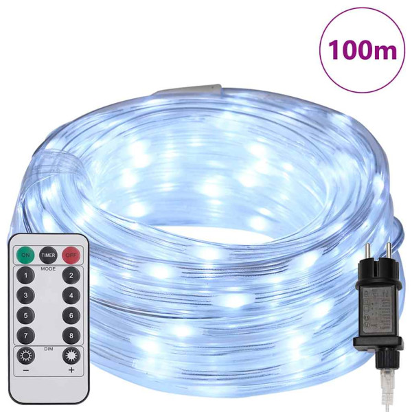Luz de cuerda con 2400 LED Frío 100 m PVC M 3
