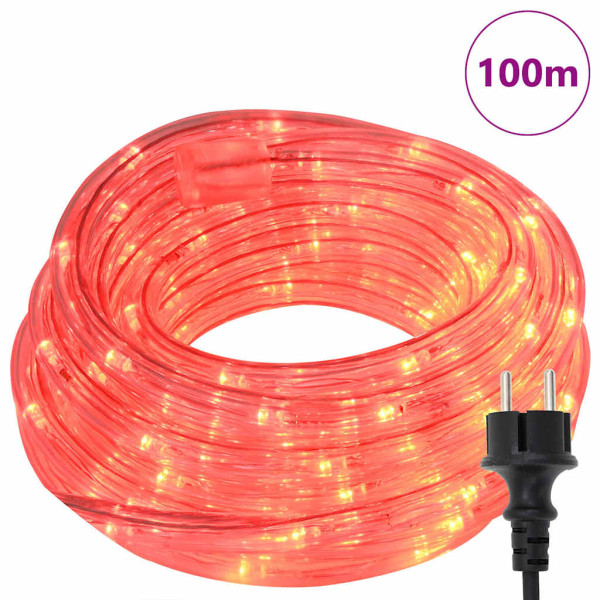 Luz de cuerda con 2400 LED Rojo 100 m PVC M 3