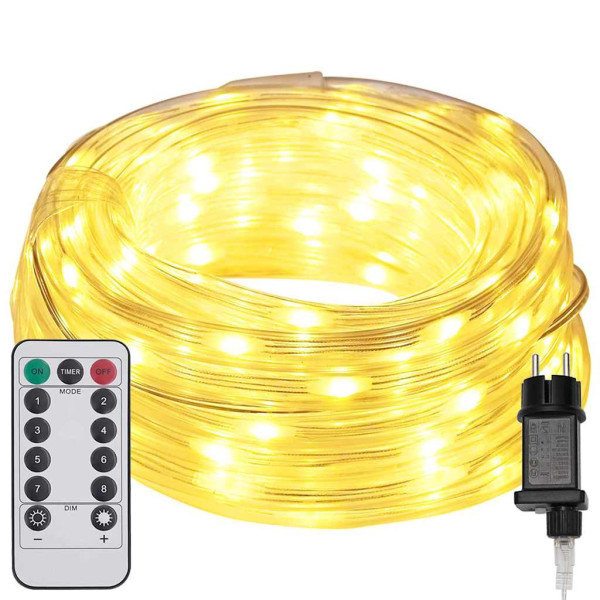 Luz de cuerda con 120 LED Cálido 5 m PVC M 2