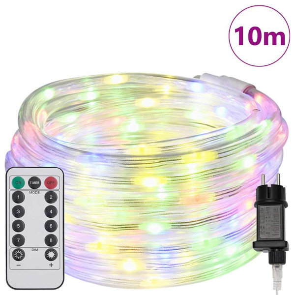 Luz de cuerda con 240 LED Multicolor 10 m PVC M 3