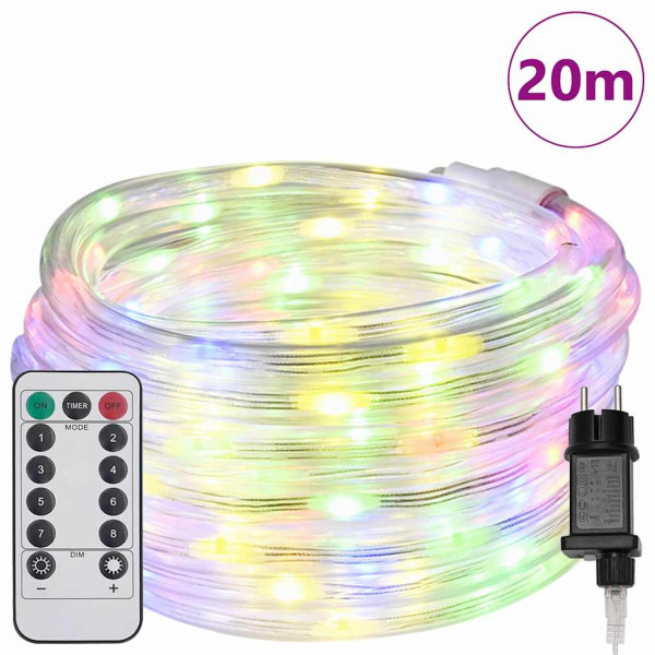 Luz de cuerda con 480 LED Multicolor 20 m PVC M 3