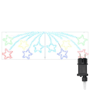 Estrella de Navidad con 432 LED Multicolor 180 x 57 cm PVC H