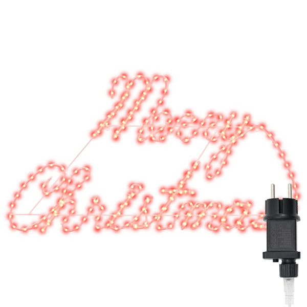 Cartel de Navidad con 216 LED Rojo 99 x 55 x 13 cm Hierro M 2