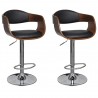 3052716  Bar Stools 2 pcs Black Bent Wood and Faux Leather (2x241053) 1