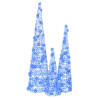 Árbol de Navidad 3 pcs Azul 40 cm 60 cm 80 cm Acrílico 3